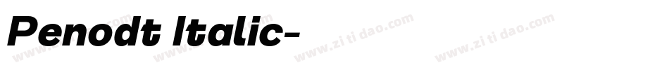 Penodt Italic字体转换